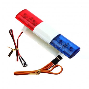 LED POLICIA MULTIFUNÇÃO ULTRA BRIGHT PARA 1/10 1/8 INPUT VOLTAGE 4.8 - 6V DC AX-501MC